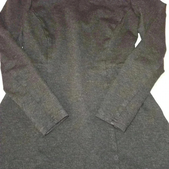 Comptoir Des Cotonniers Long Sleeve Stretch Ruffle Mini Dress Gray Size Small - Picture 5 of 10